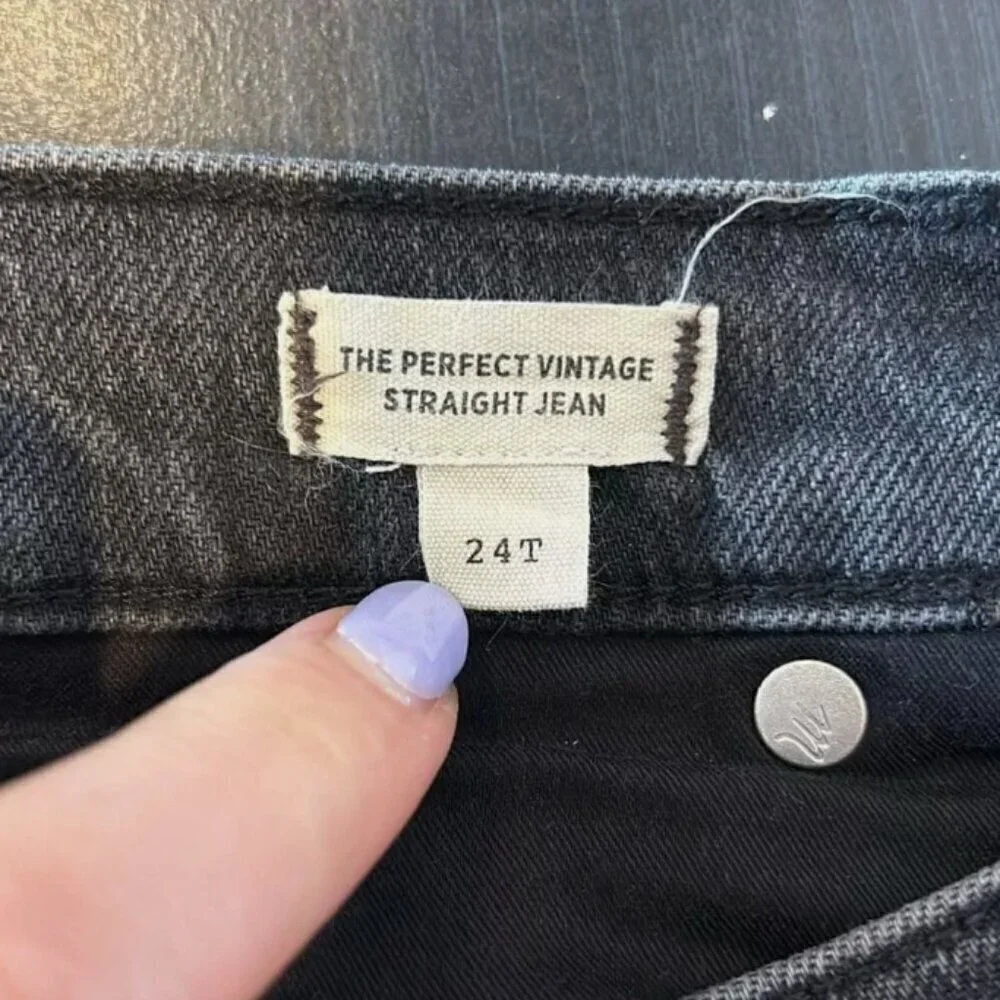 Madewell The Tall Perfect Vintage Straight Jean in Lunar Wash Size 24 Tall - Picture 11 of 11